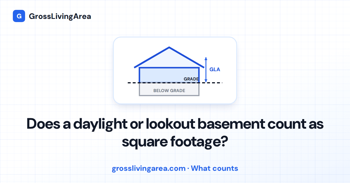 Does a daylight or lookout basement count as square footage?