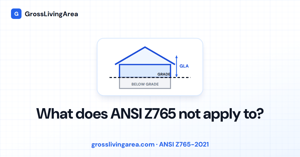 What does ANSI Z765 not apply to?